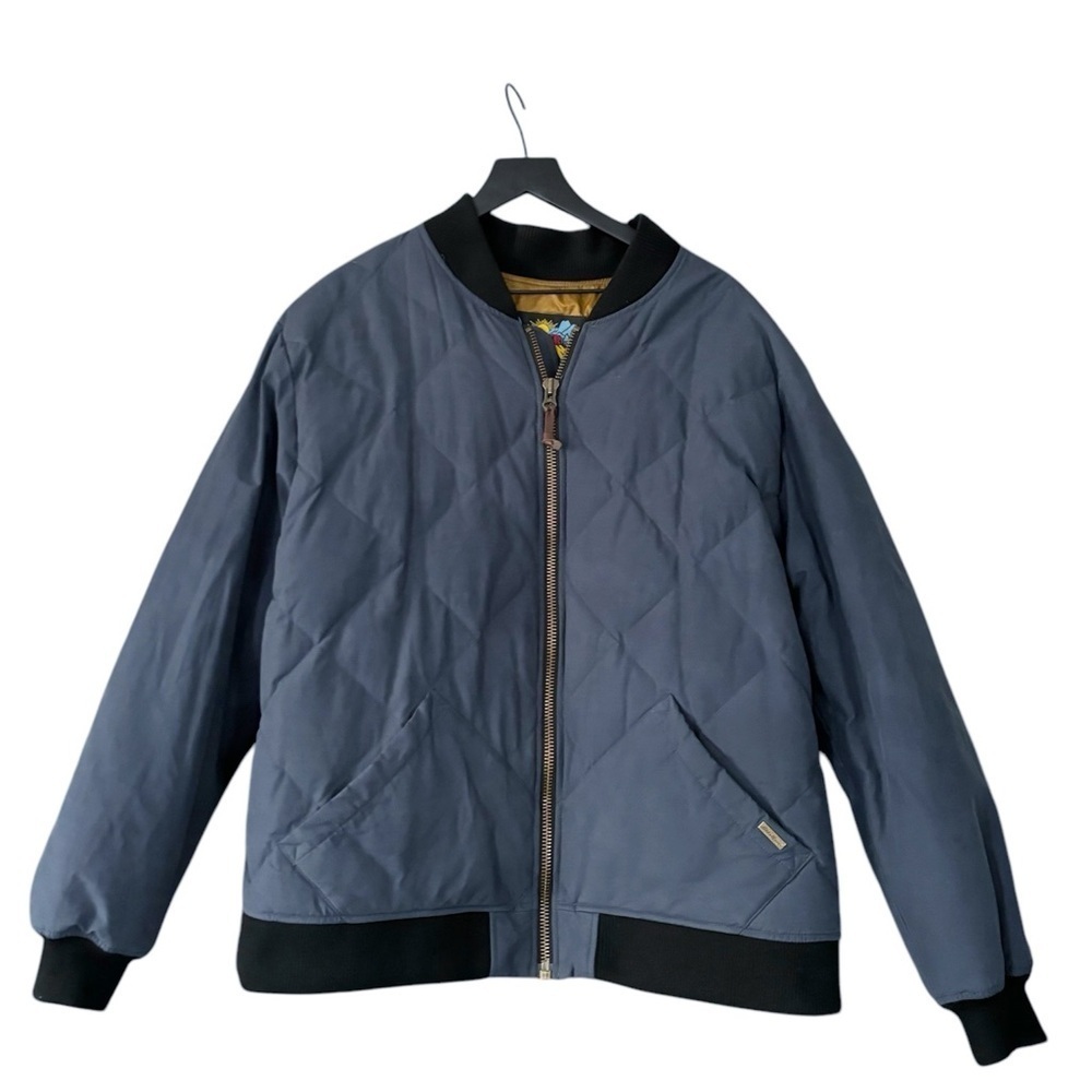 Eddie Bauer Mens 1936 Skyliner Model Down Jacket Size 2xl Quilted Bomber Navy